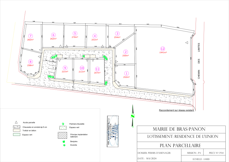 Plan Parcellaire - Résidence de l'Union